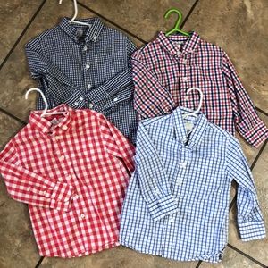 4 button down Crewcuts shirts